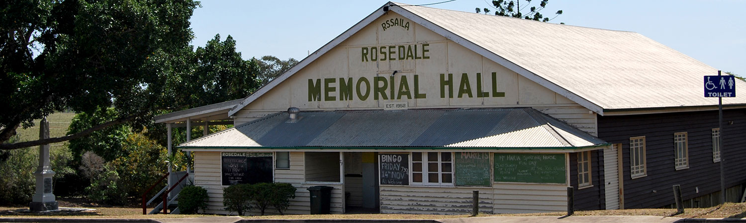 Rosedale Memorial Hall web banner image