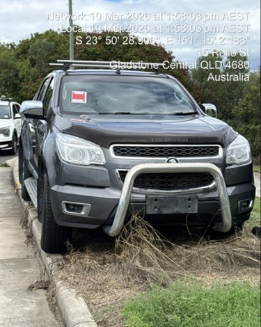 20260323 Item 300 Holden Colorado 2012 Grey Ute
