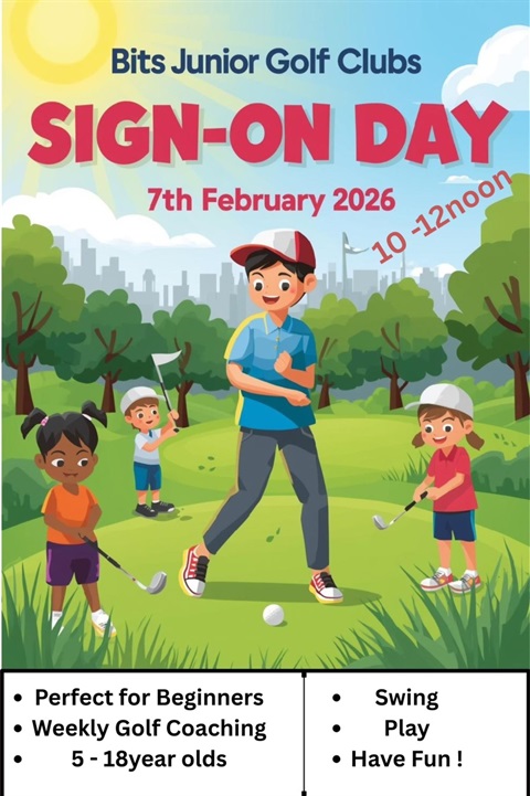 BITS Junior Golf Sign On Day Poster 2026