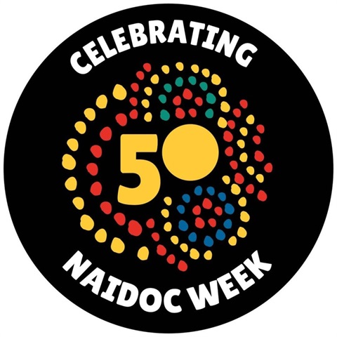 NAIDOC Celebrating 50 Logo