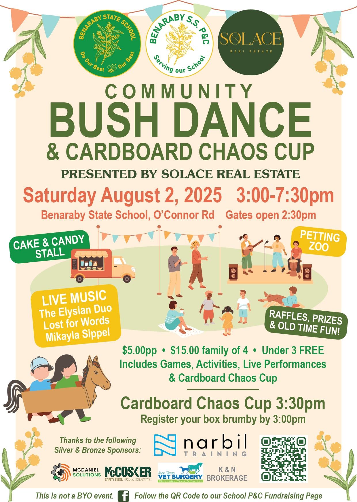 Benaraby community bush dance flyer