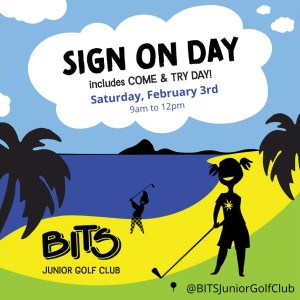 Bits junior golf sign on day tile