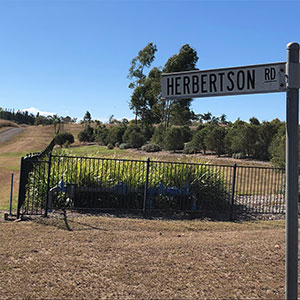 Calliope cemetery new fence looking up herbertson st