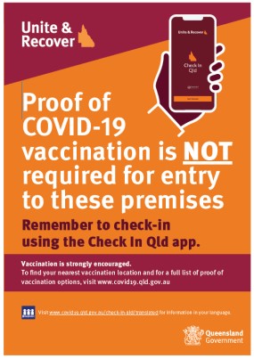 Check in qld proof not required