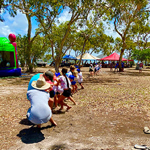 Tug of war at Community Event