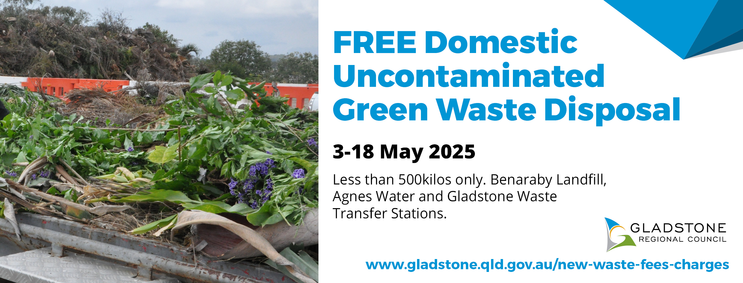Free green waste newsletter strip advert