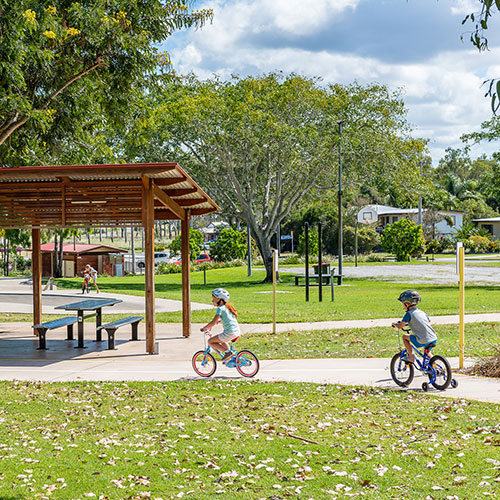 Calliope, Bunting Park, Kids on Bikes, Council Facilities, Living Here