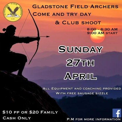 Gladstone field archers club shoot and come and try day tile 1