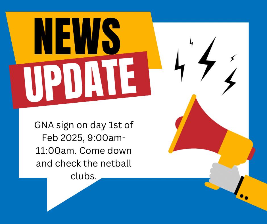 Gladstone netball association sign on 2025