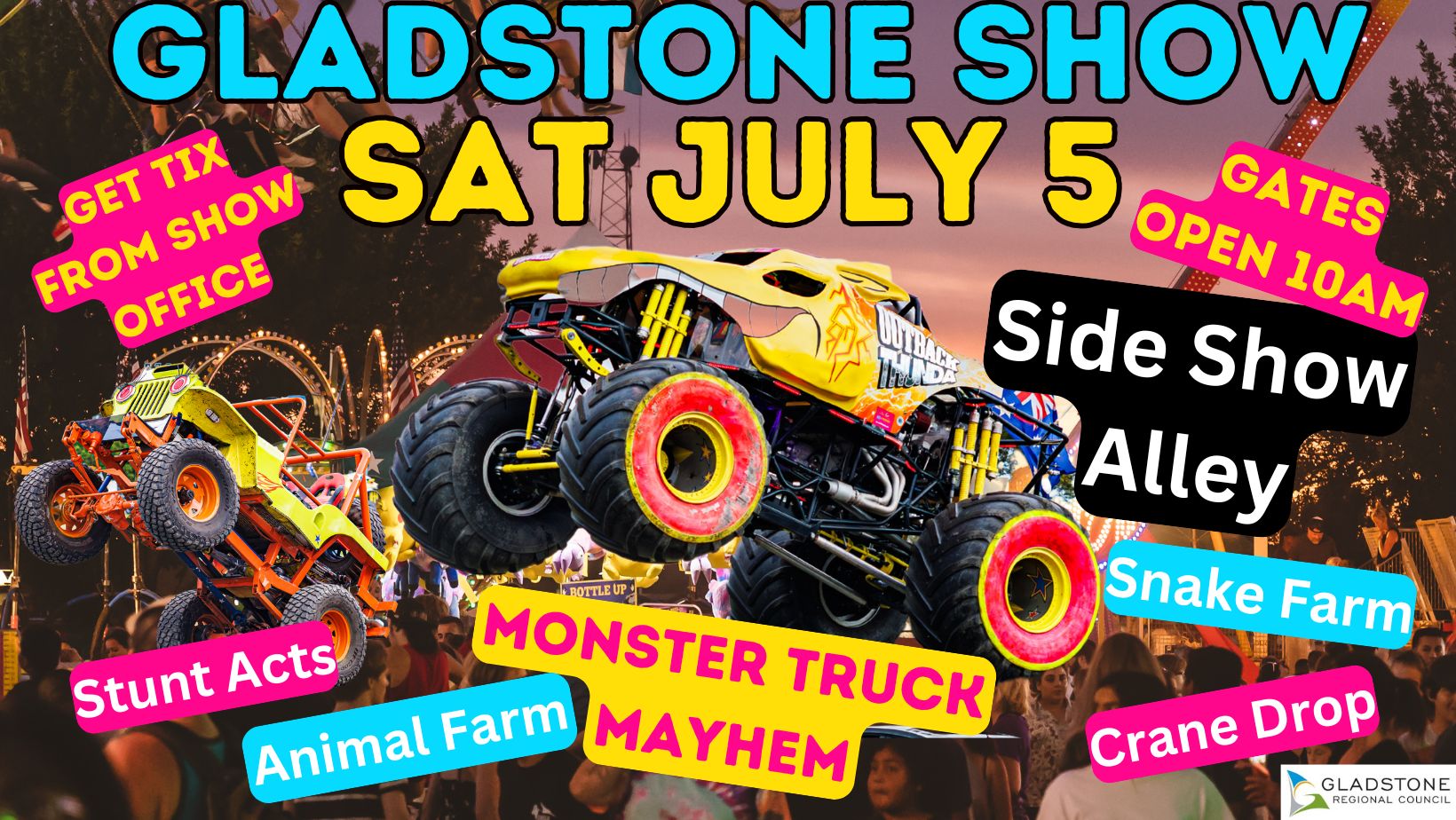 Gladstone show banner 2025