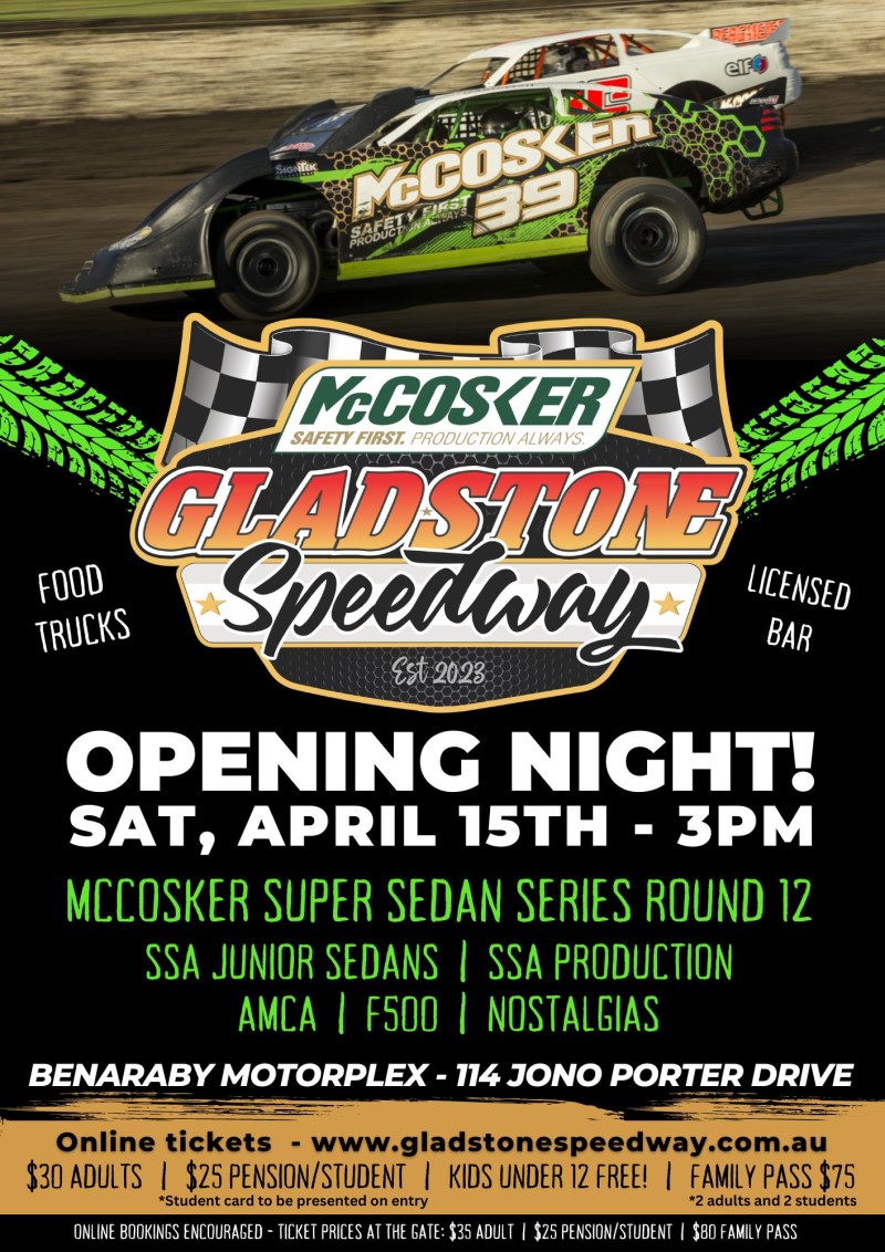 Gladstone speedway opening night