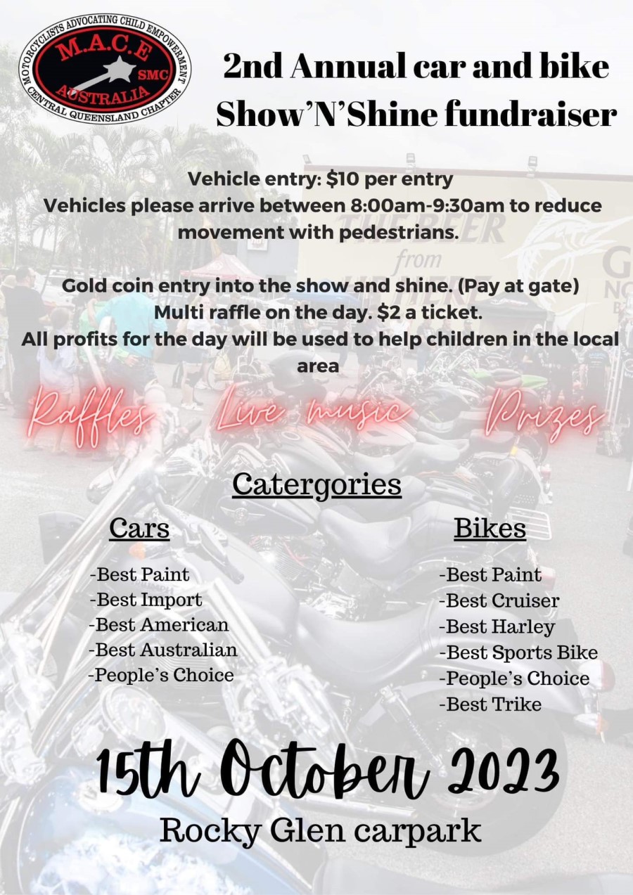 Mace show and shine 2023 poster