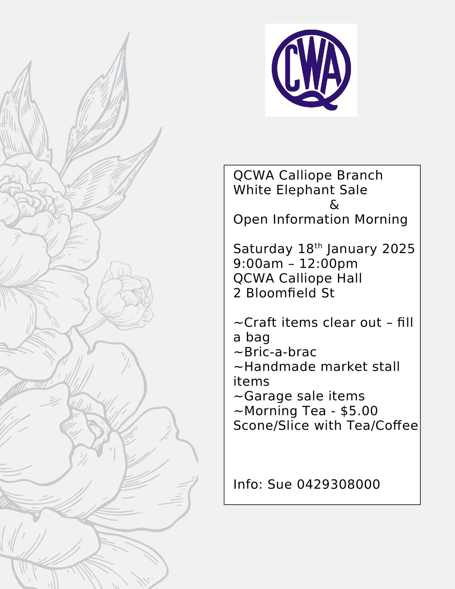 Qcwa calliope white elephant