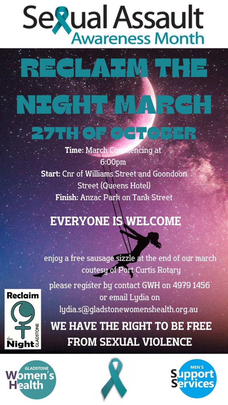 Reclaim the night march flyer