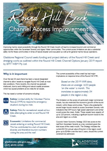 Round hill creek channel access improvement factsheet