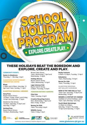 School holiday program advert