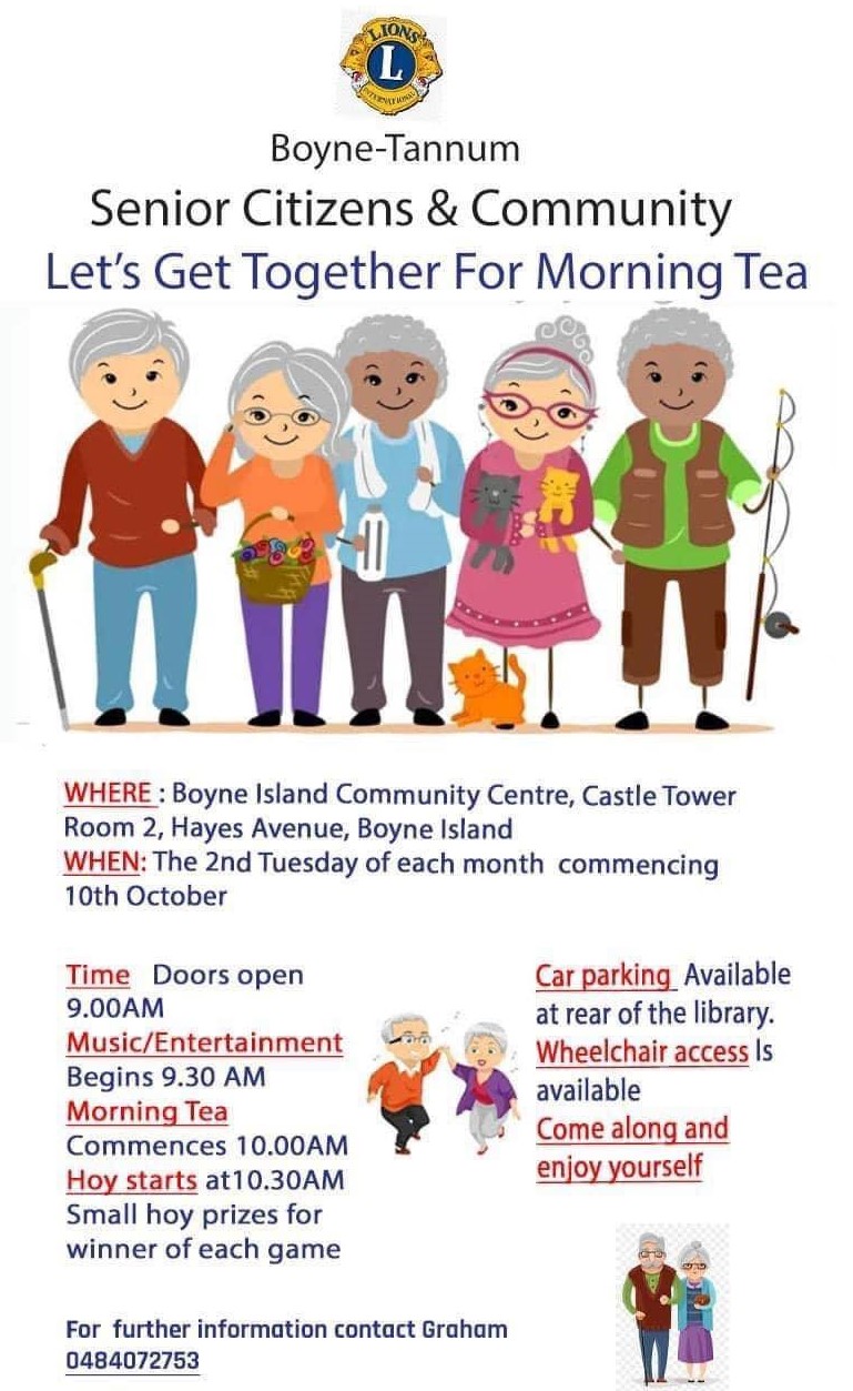 Senior citizens and community boyne tannum poster