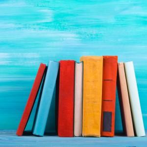 Stock image books on shelf