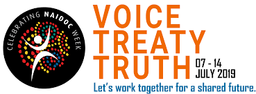 Logo for NAIDOC week 2019 - Voice Treaty Truth