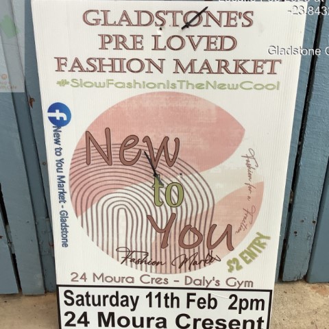 20230209 Item 63 advertising sign gladstone pre loved fashion market